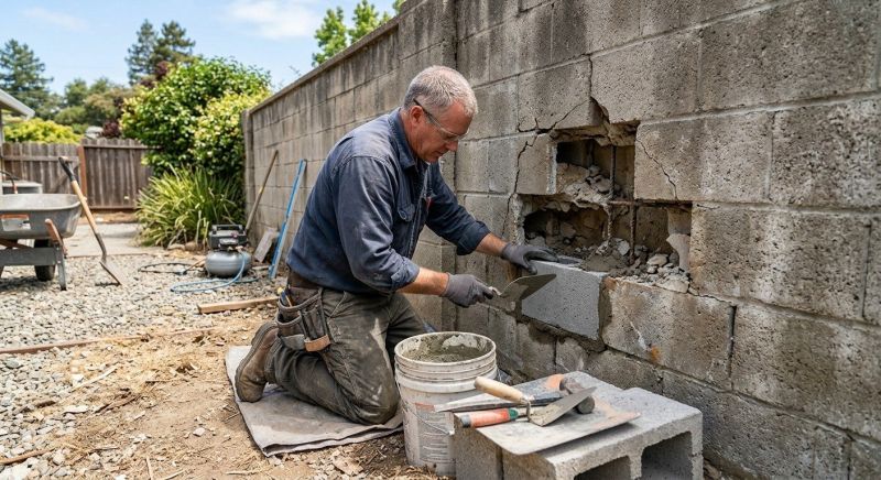 Block Wall Repair in Fiddletown, CA