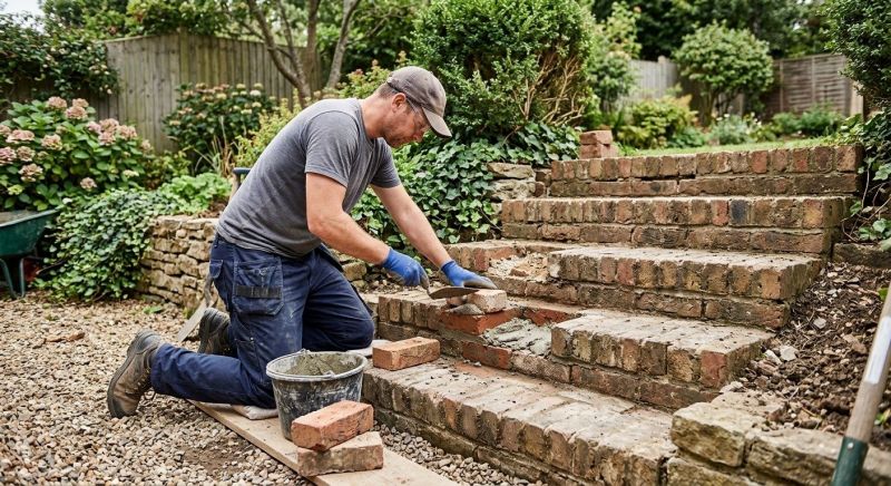 Brick Stairs Repair in Newcastle, CA