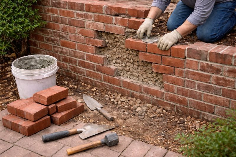Brick Wall Repair in Fiddletown, CA