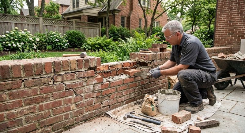 Brick Wall Repair in Meadow Vista, CA