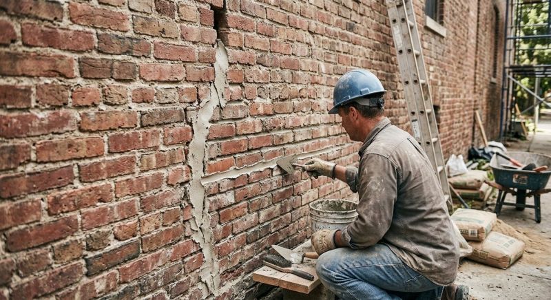 Brick Wall Repair in Rocklin, CA