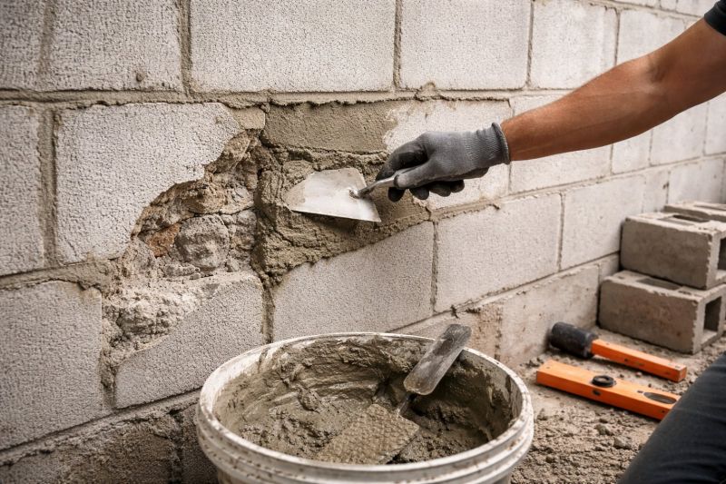 Cinder Block Wall Repair in El Dorado County, CA