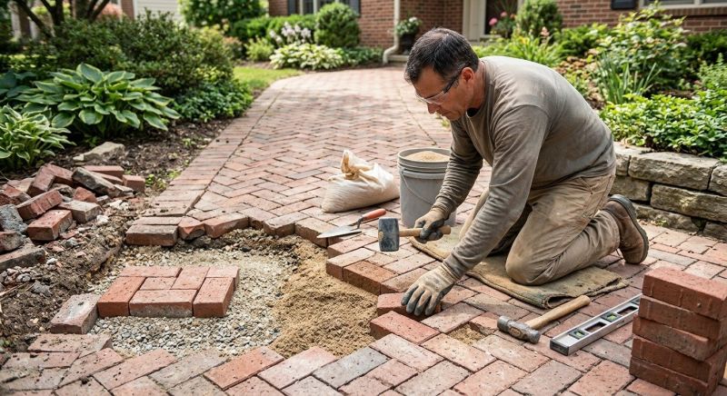 Entryway Brick Repair in Placerville, CA