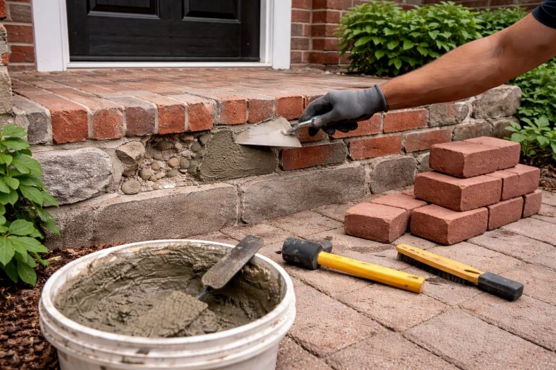 Entryway Brick Repair in Placerville, CA