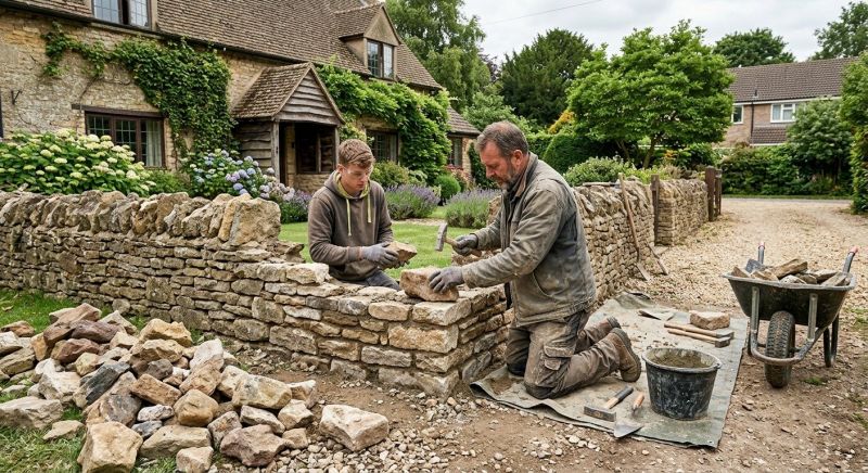 Stone Wall Repair in Newcastle, CA